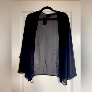 Torrid Black Long Sleeve chiffon cocoon kimono
